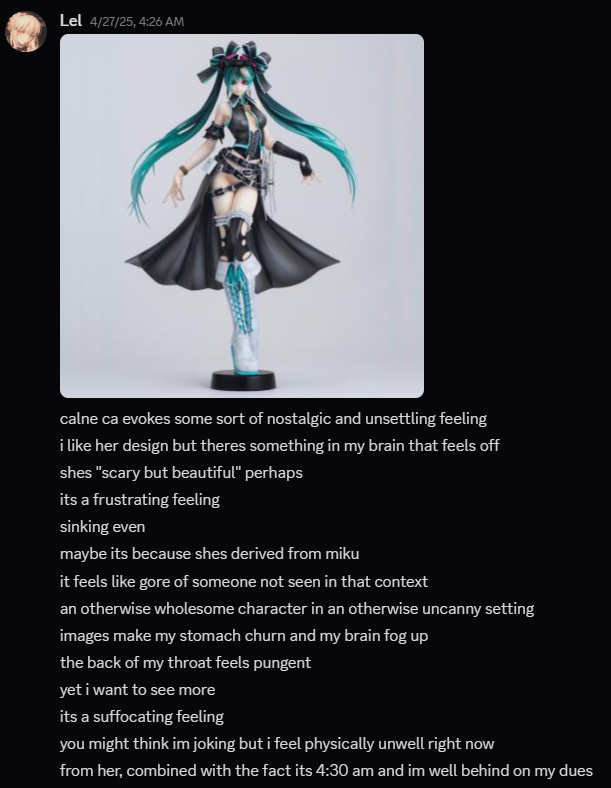 Discord screenshot talking about Calne Ca